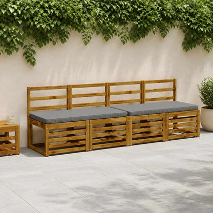 vidaXL 1-Piece Bench Cushion VUGHT 100% Polyester Grey 100 x 50 x 5 cm
