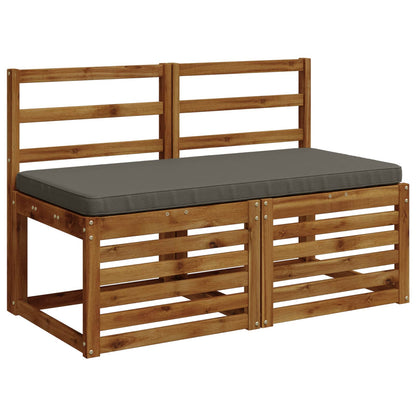vidaXL 1-Piece Bench Cushion VUGHT 100% Polyester Grey 100 x 50 x 5 cm