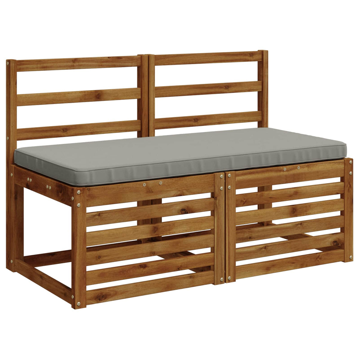 vidaXL 1-Piece Bench Cushion VUGHT 100% Polyester Grey 100 x 50 x 5 cm