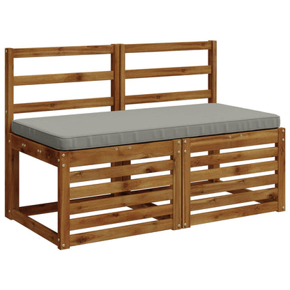 vidaXL 1-Piece Bench Cushion VUGHT 100% Polyester Grey 100 x 50 x 5 cm