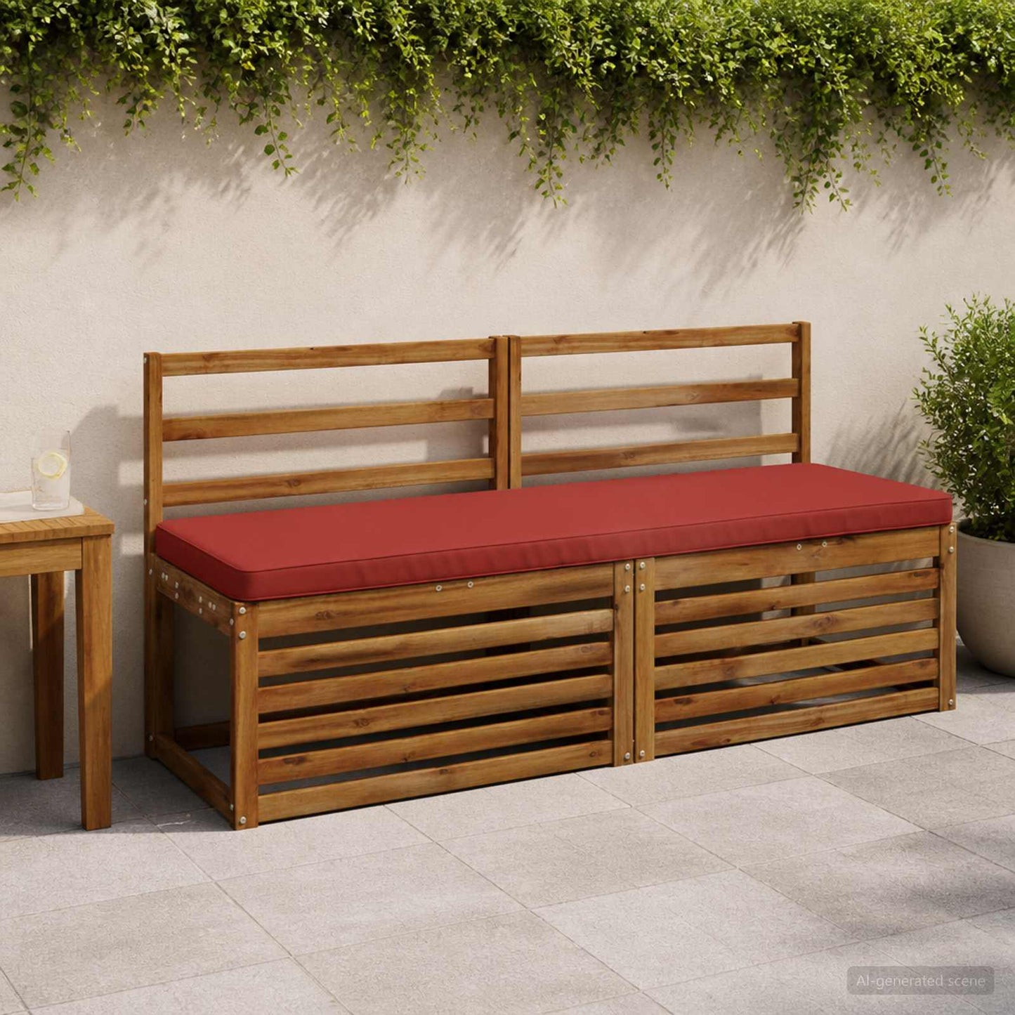 vidaXL 2-Piece Bench Cushions VUGHT 2 pcs 100% Polyester Red