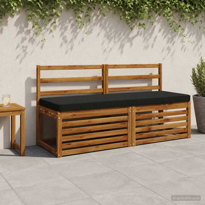 vidaXL 1-Piece Bench Cushion VUGHT 100% Polyester Black