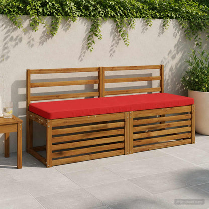 vidaXL 2-Piece Bench Cushions VUGHT 2 pcs 100% Polyester Red