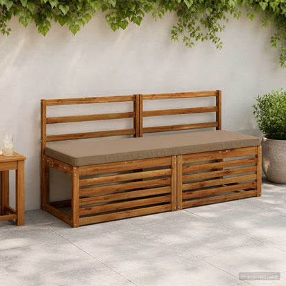 vidaXL 2-Piece Bench Cushions VUGHT 2 pcs 100% Polyester Taupe