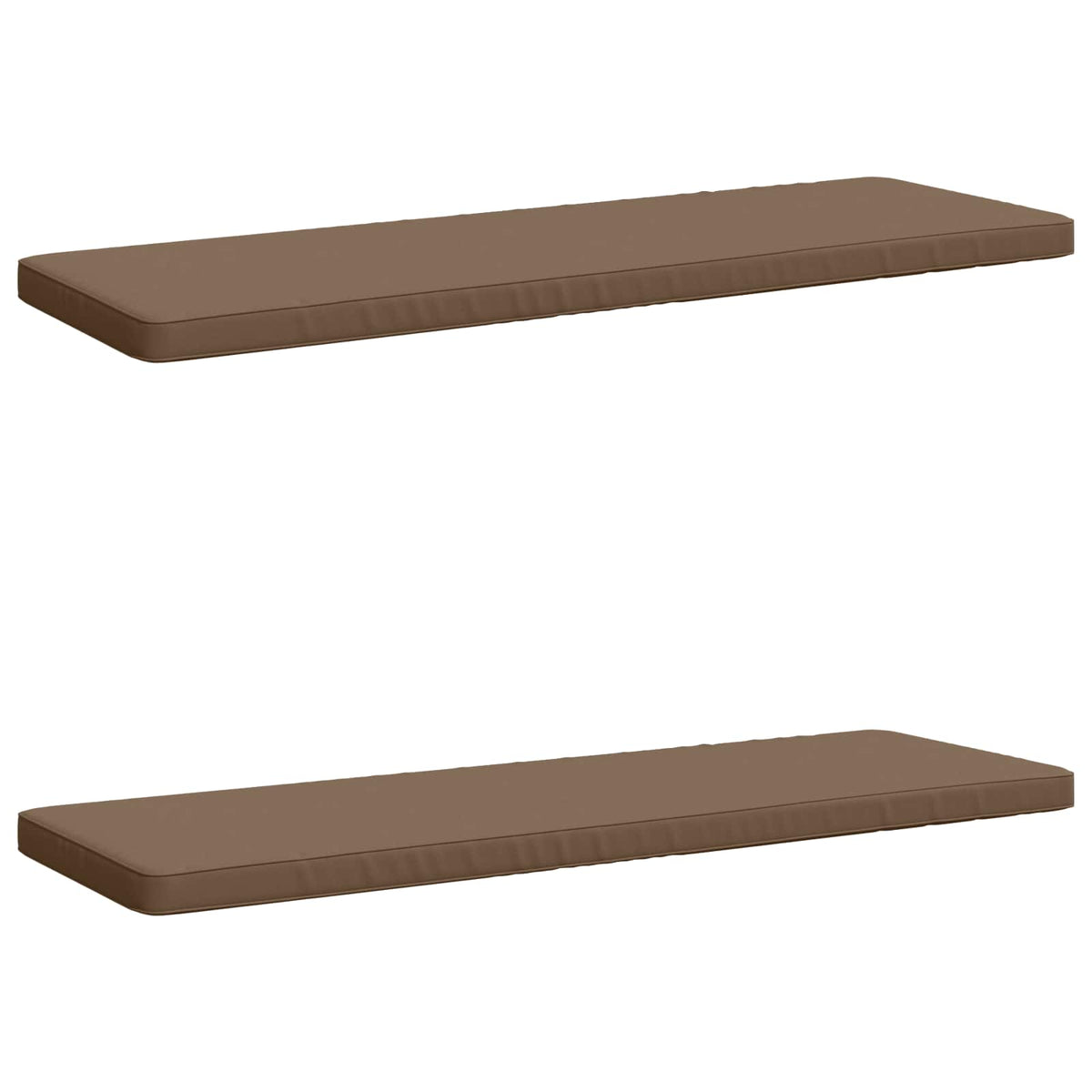 vidaXL 2-Piece Bench Cushions VUGHT 2 pcs 100% Polyester Taupe