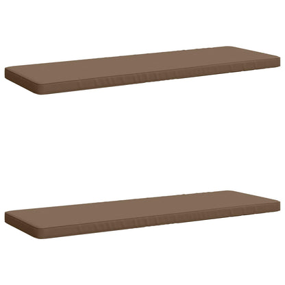 vidaXL 2-Piece Bench Cushions VUGHT 2 pcs 100% Polyester Taupe