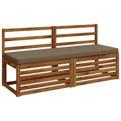 vidaXL 2-Piece Bench Cushions VUGHT 2 pcs 100% Polyester Taupe