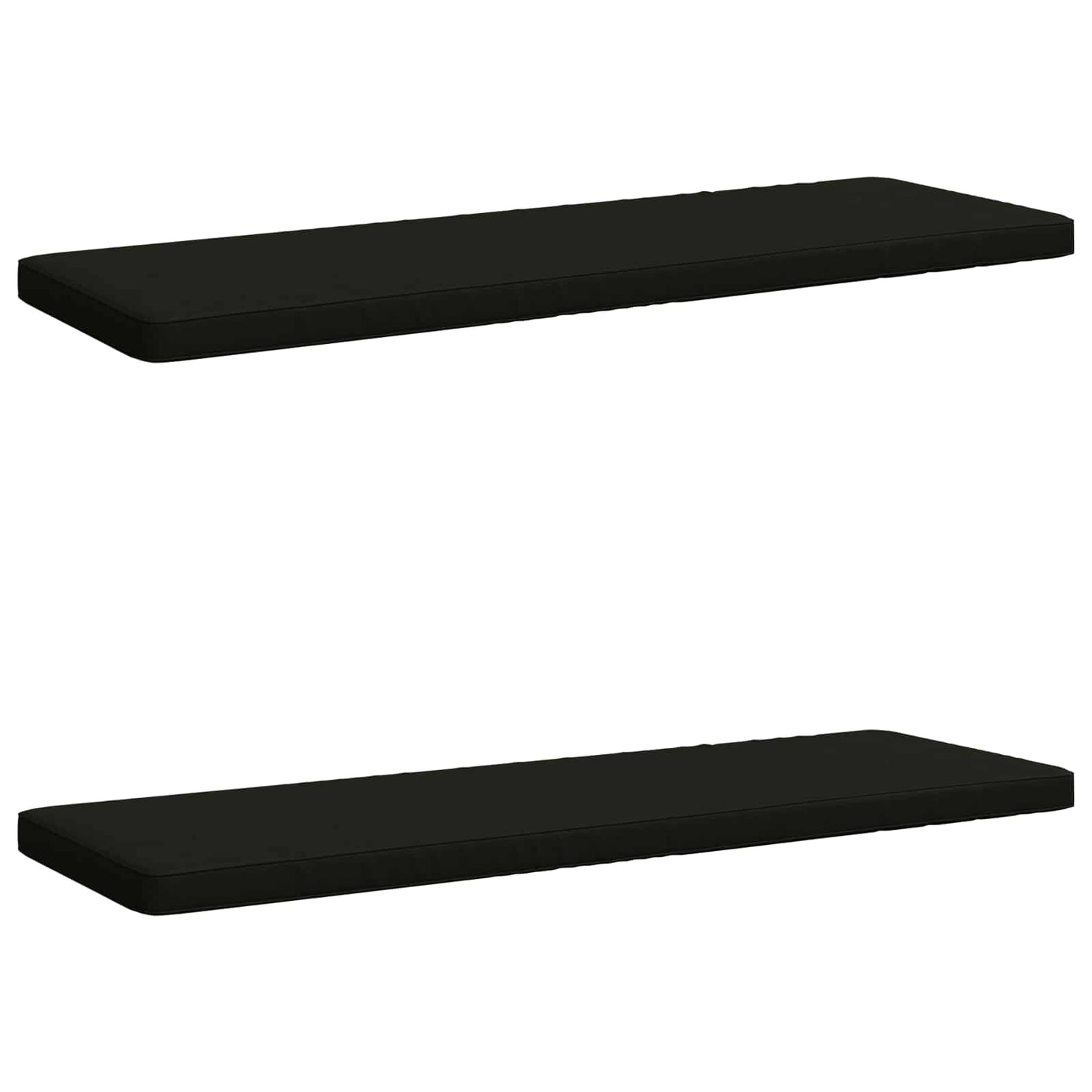 vidaXL 2-Piece Bench Cushions VUGHT 2 pcs 100% Polyester Black