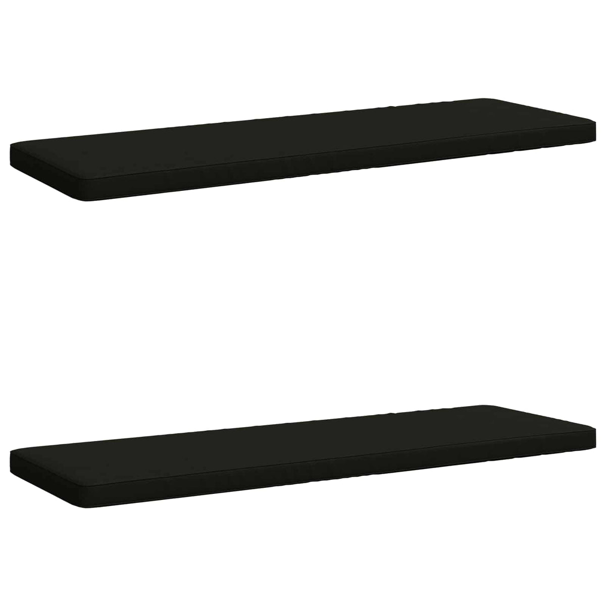 vidaXL 2-Piece Bench Cushions VUGHT 2 pcs 100% Polyester Black