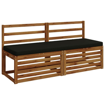 vidaXL 2-Piece Bench Cushions VUGHT 2 pcs 100% Polyester Black