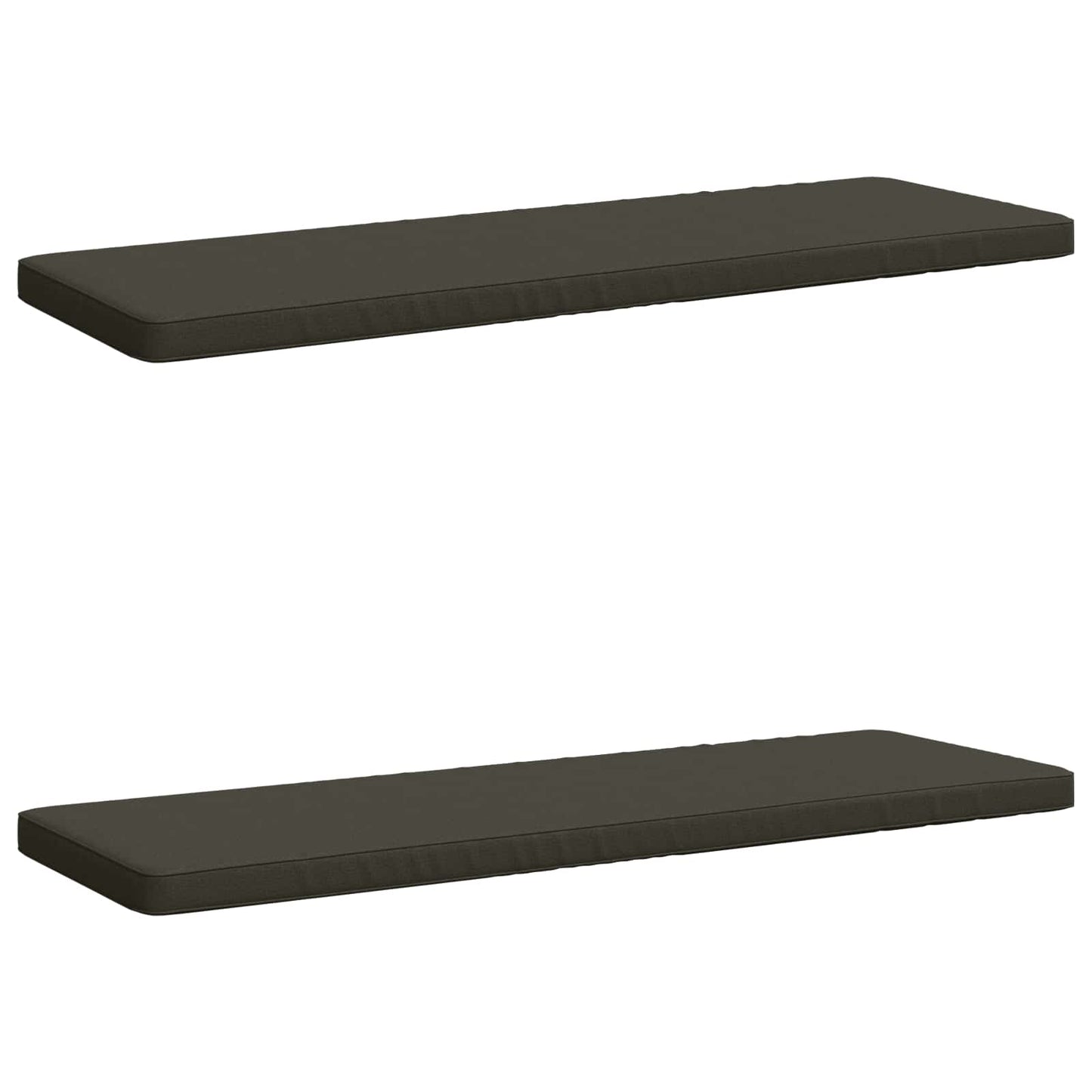 vidaXL 2-Piece Bench Cushions VUGHT 2 pcs 100% Polyester Anthracite