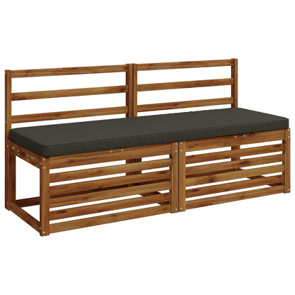 vidaXL 2-Piece Bench Cushions VUGHT 2 pcs 100% Polyester Anthracite