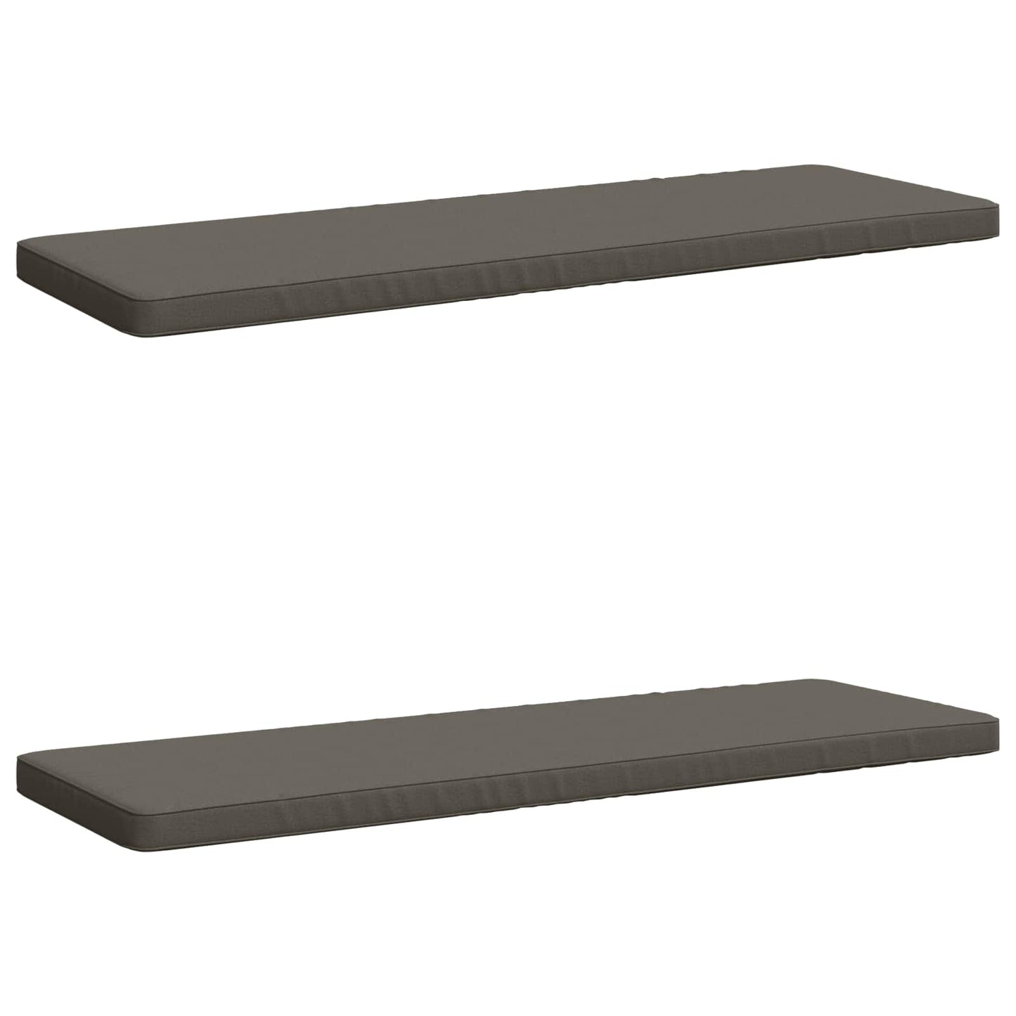 vidaXL 2-Piece Bench Cushions VUGHT 2 pcs 100% Polyester Grey