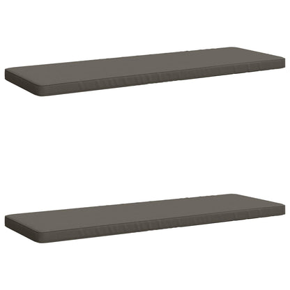 vidaXL 2-Piece Bench Cushions VUGHT 2 pcs 100% Polyester Grey
