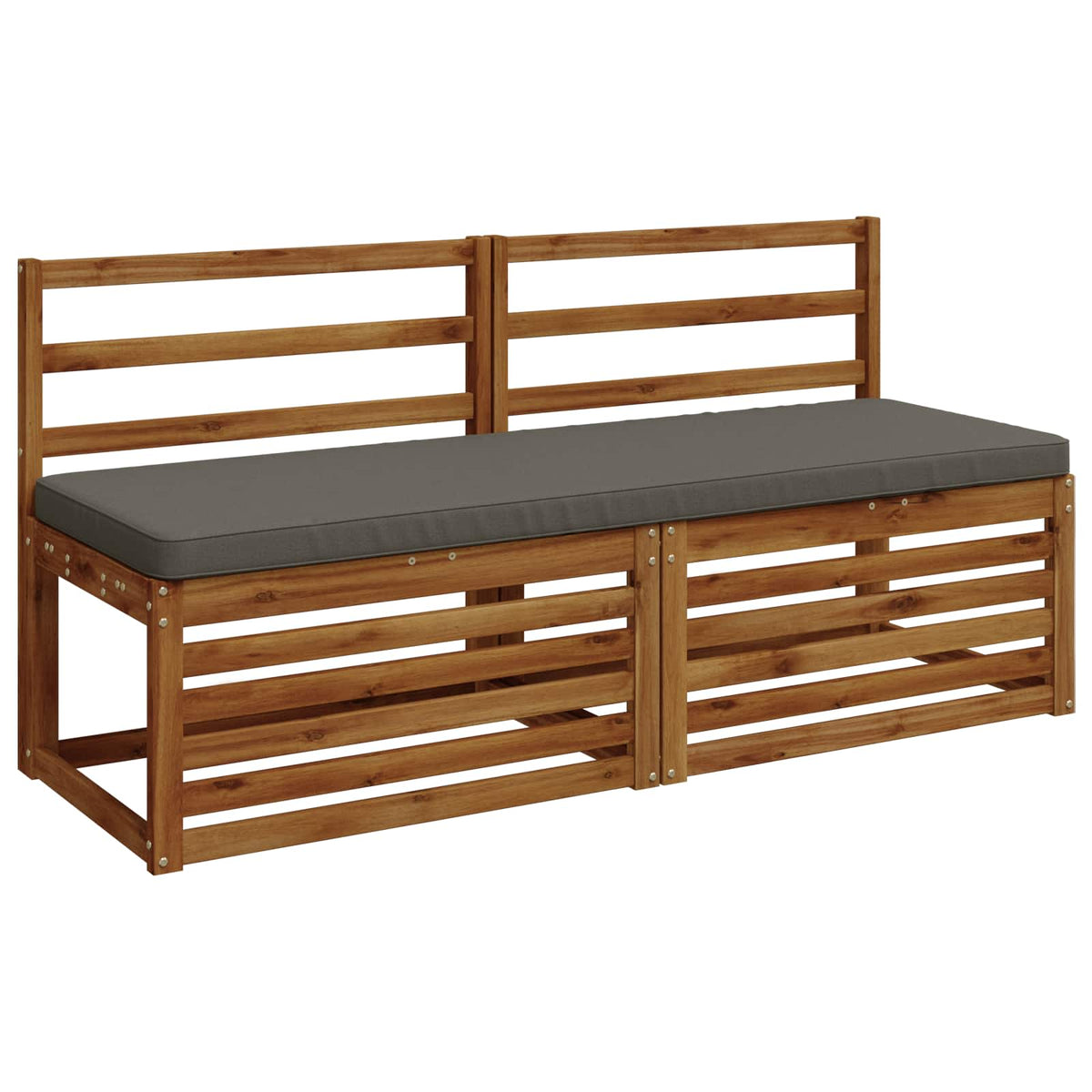 vidaXL 2-Piece Bench Cushions VUGHT 2 pcs 100% Polyester Grey