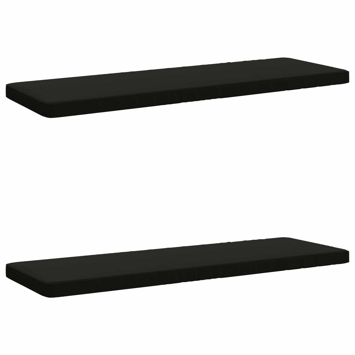 vidaXL 2-Piece Bench Cushions VUGHT 2 pcs 100% Polyester Black