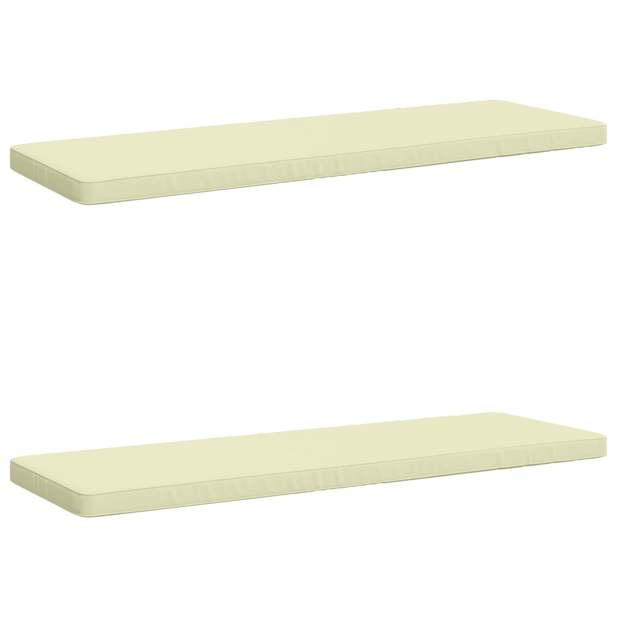 vidaXL 2-Piece Bench Cushions VUGHT 2 pcs 100% Polyester Cream