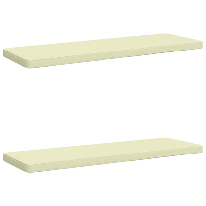 vidaXL 2-Piece Bench Cushions VUGHT 2 pcs 100% Polyester Cream