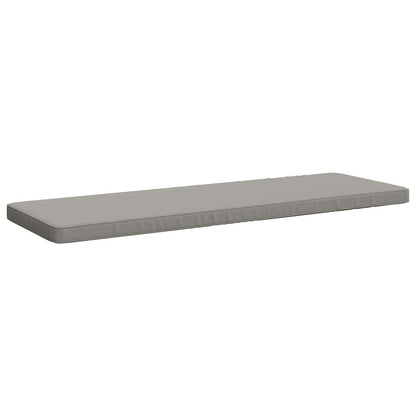 vidaXL 1-Piece Bench Cushion VUGHT 100% Polyester Grey 150 x 50 x 5 cm