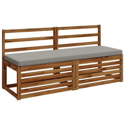 vidaXL 1-Piece Bench Cushion VUGHT 100% Polyester Grey 150 x 50 x 5 cm