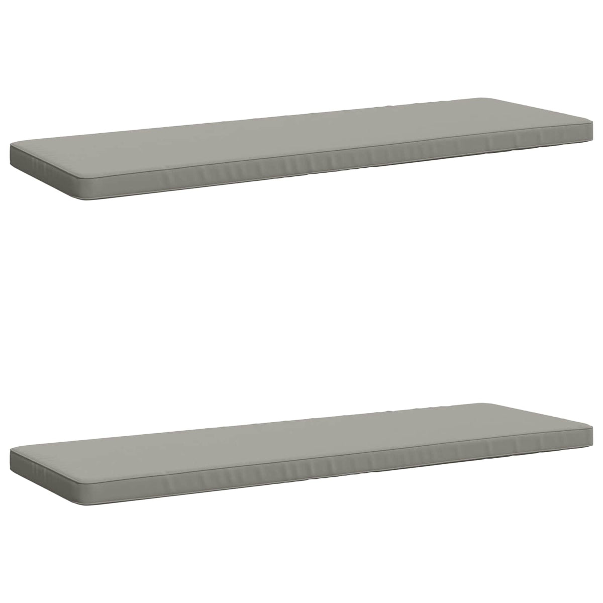 vidaXL 2-Piece Bench Cushions VUGHT 2 pcs 100% Polyester Grey