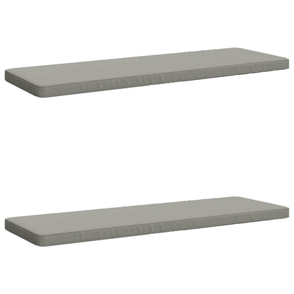 vidaXL 2-Piece Bench Cushions VUGHT 2 pcs 100% Polyester Grey