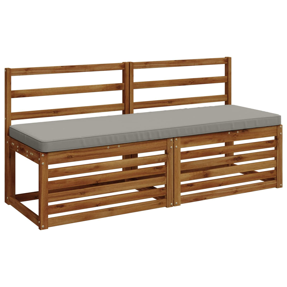 vidaXL 2-Piece Bench Cushions VUGHT 2 pcs 100% Polyester Grey
