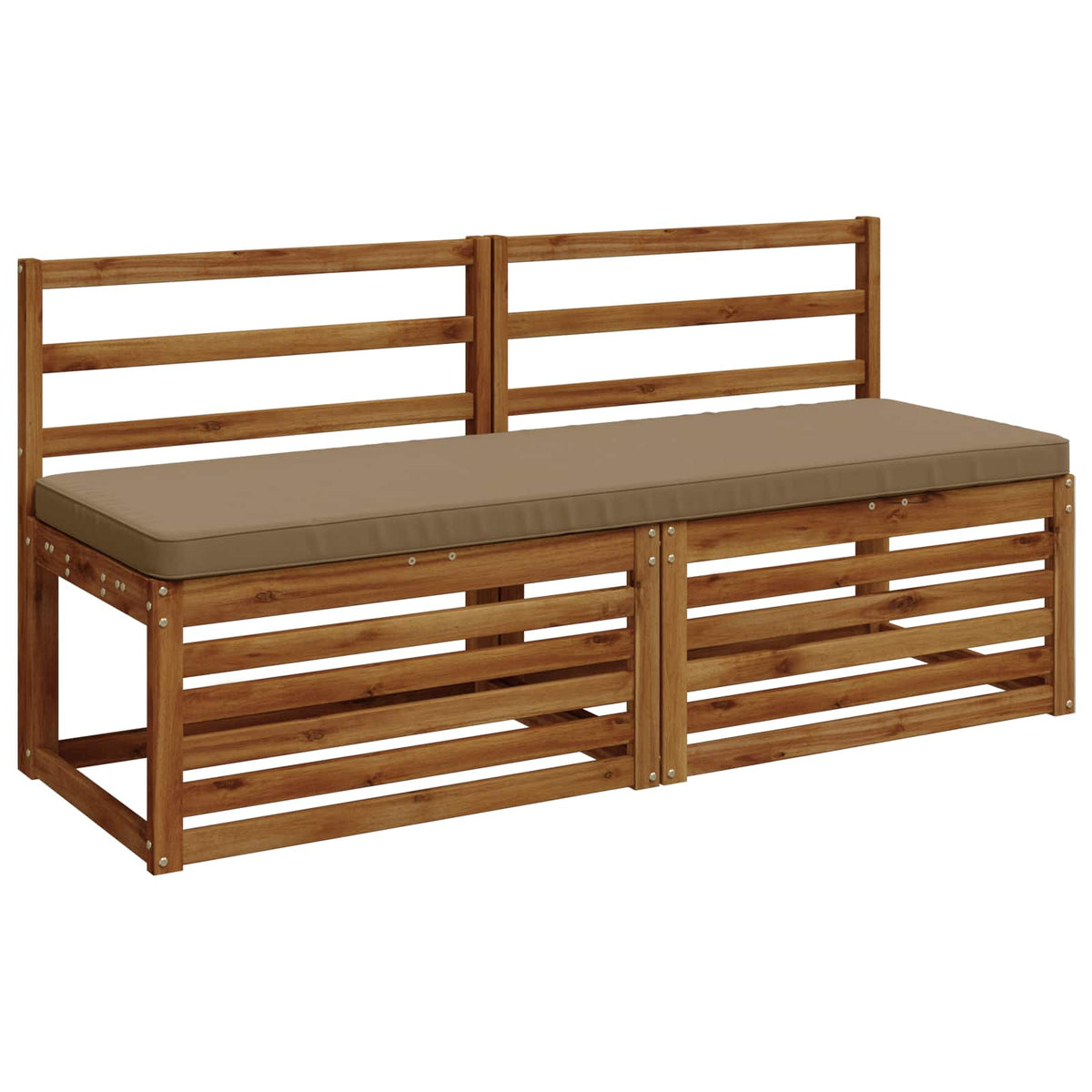 vidaXL 2-Piece Bench Cushions VUGHT 2 pcs 100% Polyester Taupe