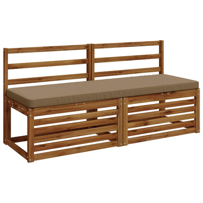 vidaXL 2-Piece Bench Cushions VUGHT 2 pcs 100% Polyester Taupe