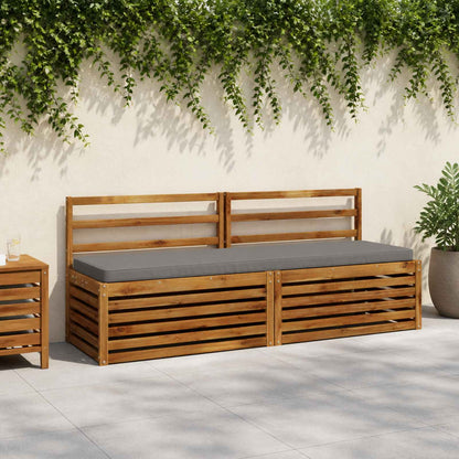 vidaXL 2-Piece Bench Cushions VUGHT 2 pcs 100% Polyester Grey