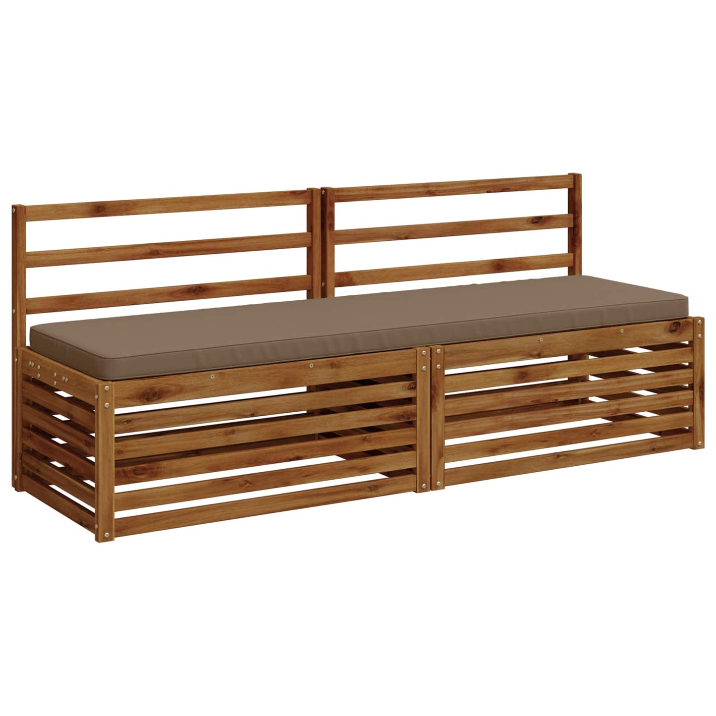 vidaXL 2-Piece Bench Cushions VUGHT 2 pcs 100% Polyester Taupe