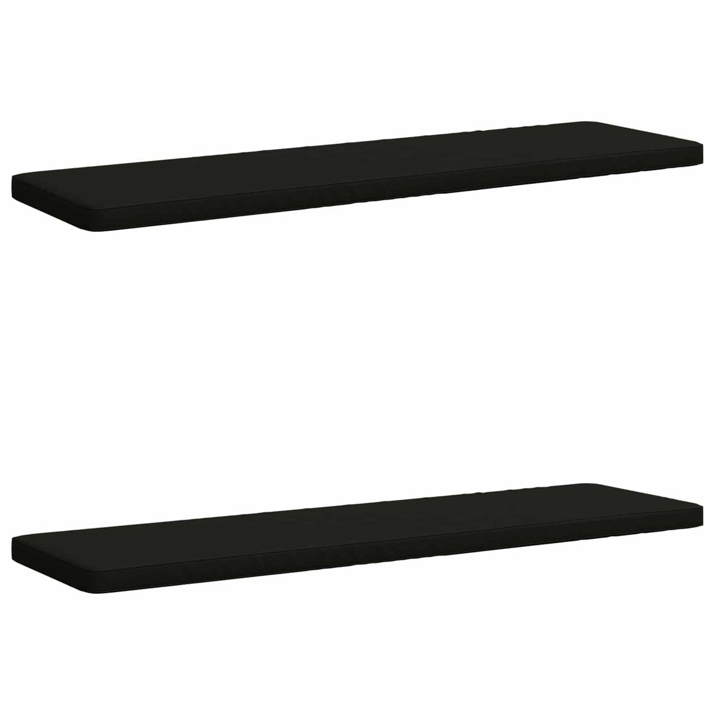 vidaXL 2-Piece Bench Cushions VUGHT 2 pcs 100% Polyester Black