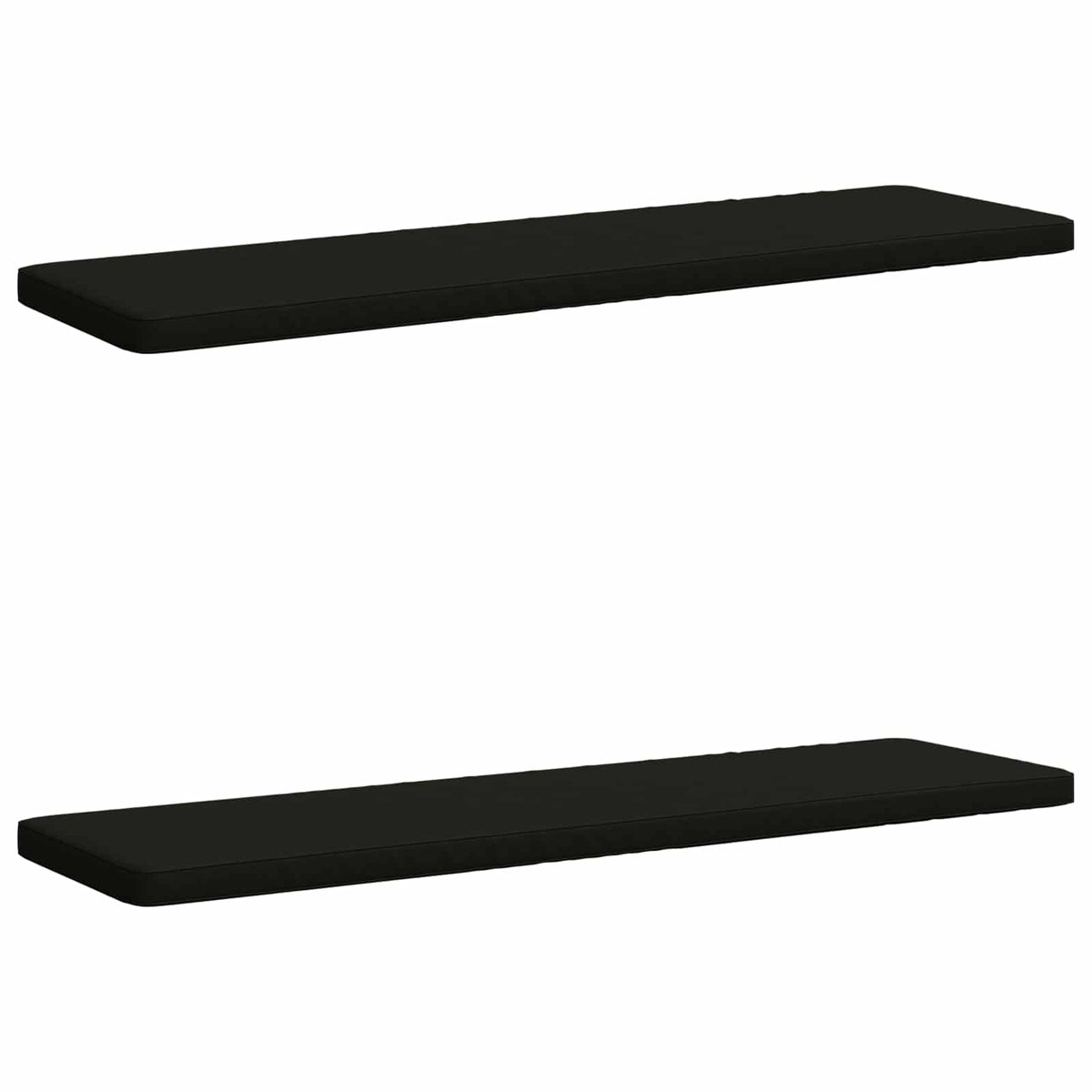 vidaXL 2-Piece Bench Cushions VUGHT 2 pcs 100% Polyester Black