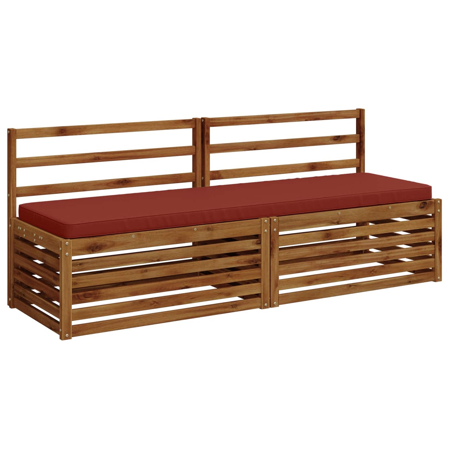 vidaXL 1-Piece Bench Cushion VUGHT 100% Polyester Red 200 x 50 x 5 cm