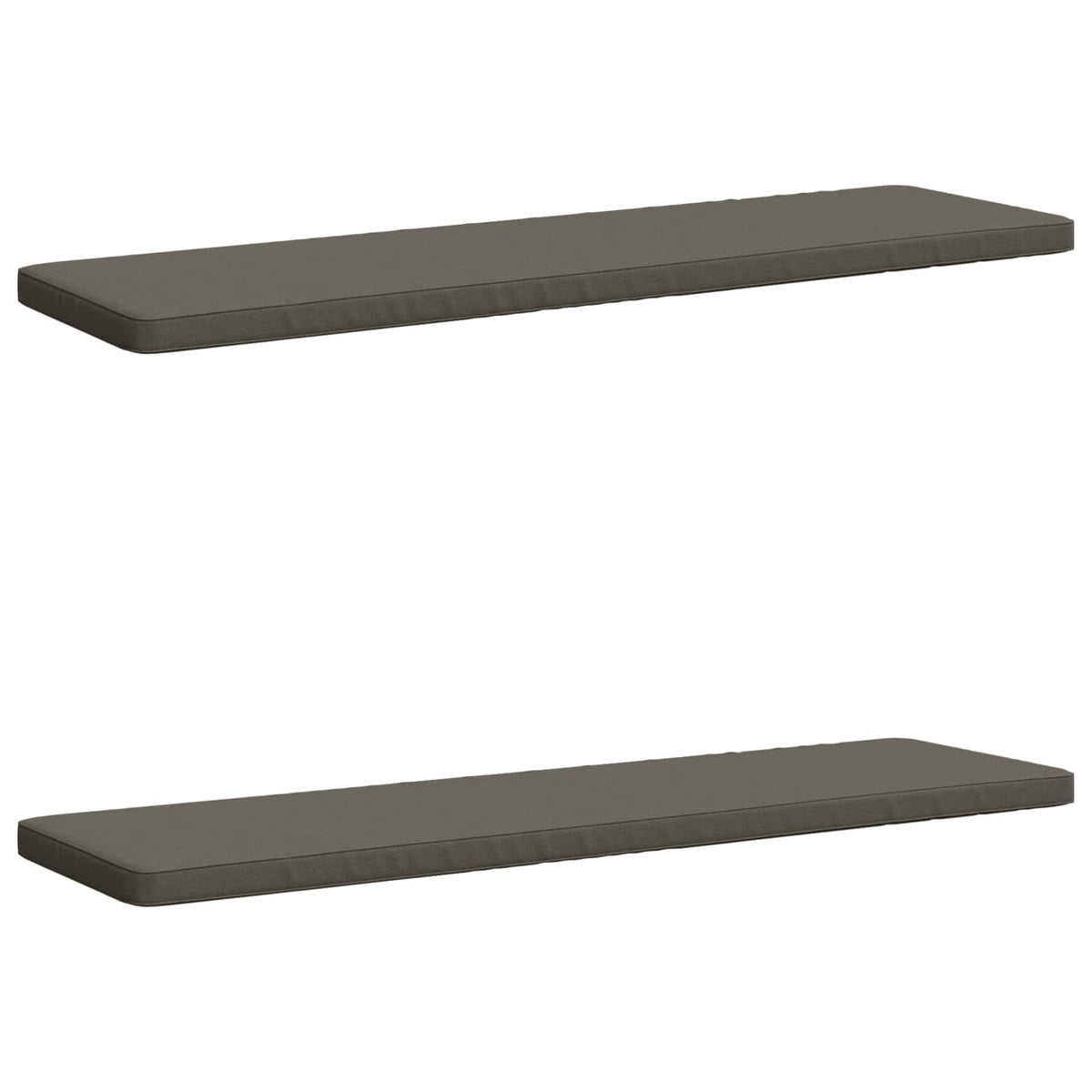 vidaXL 2-Piece Bench Cushions VUGHT 2 pcs 100% Polyester Grey