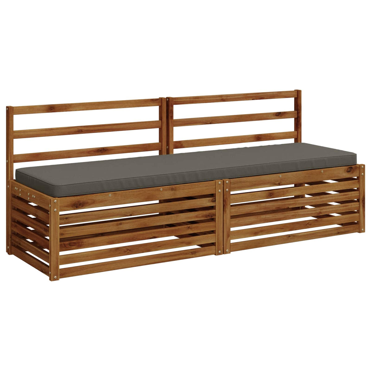 vidaXL 2-Piece Bench Cushions VUGHT 2 pcs 100% Polyester Grey