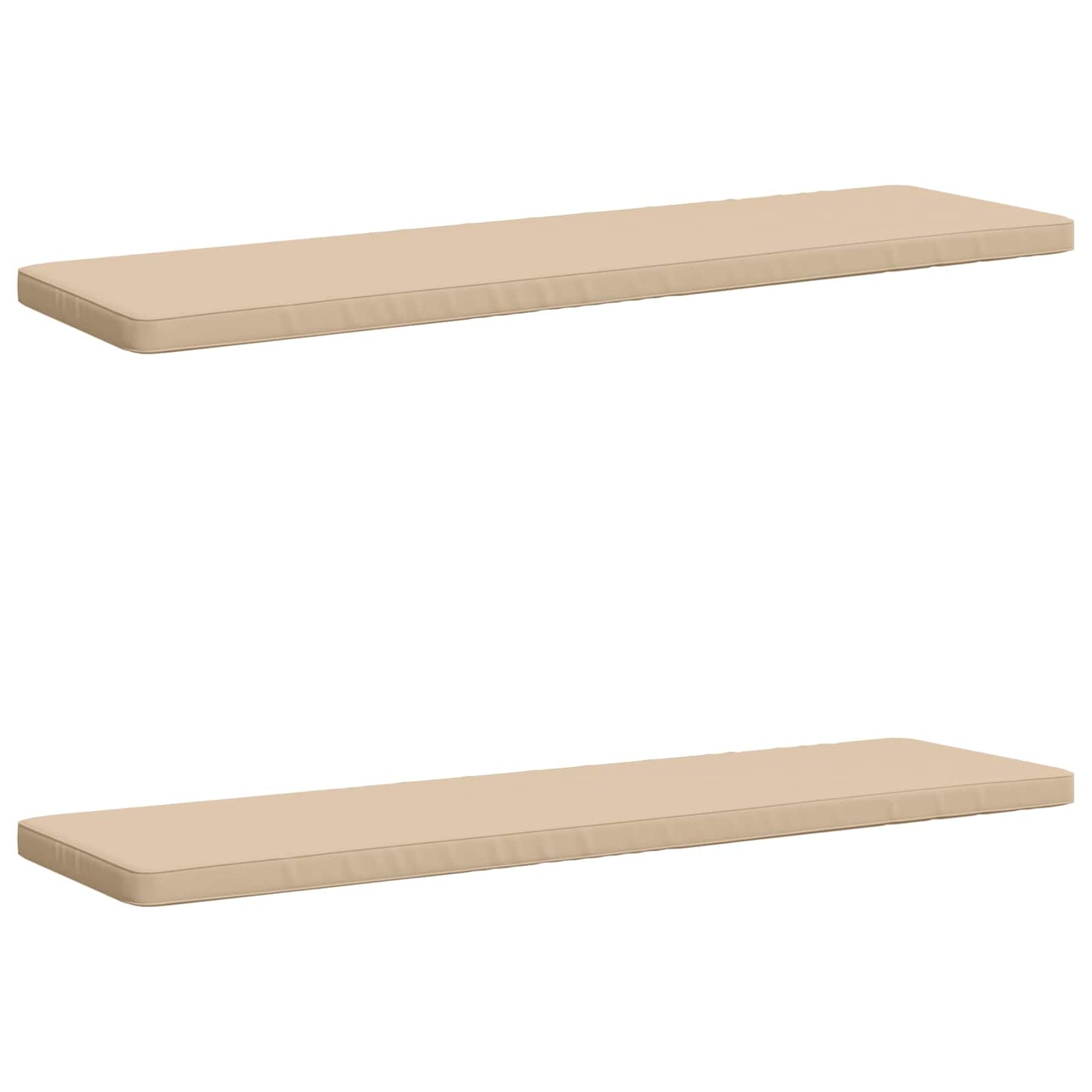 vidaXL 2-Piece Bench Cushions VUGHT 2 pcs 100% Polyester Cream