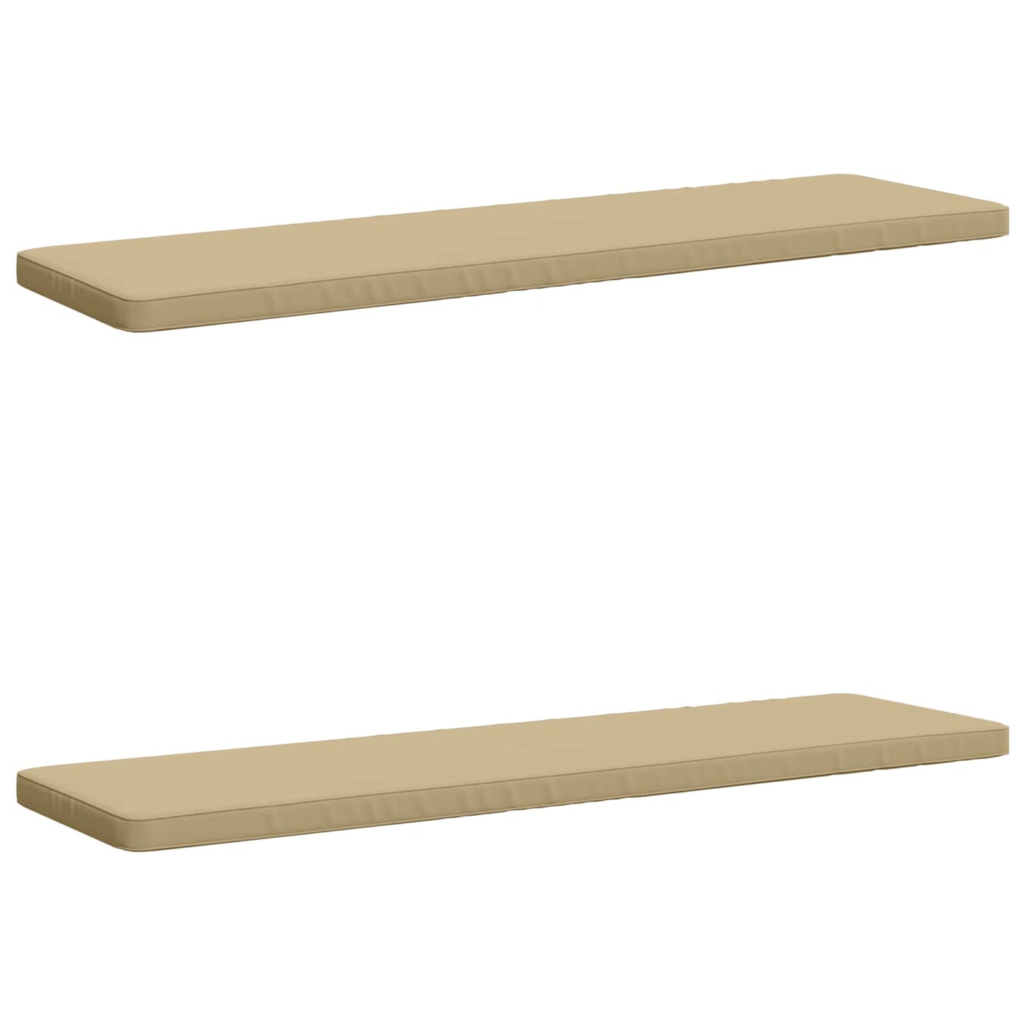vidaXL 2-Piece Bench Cushions VUGHT 2 pcs 100% Polyester Beige