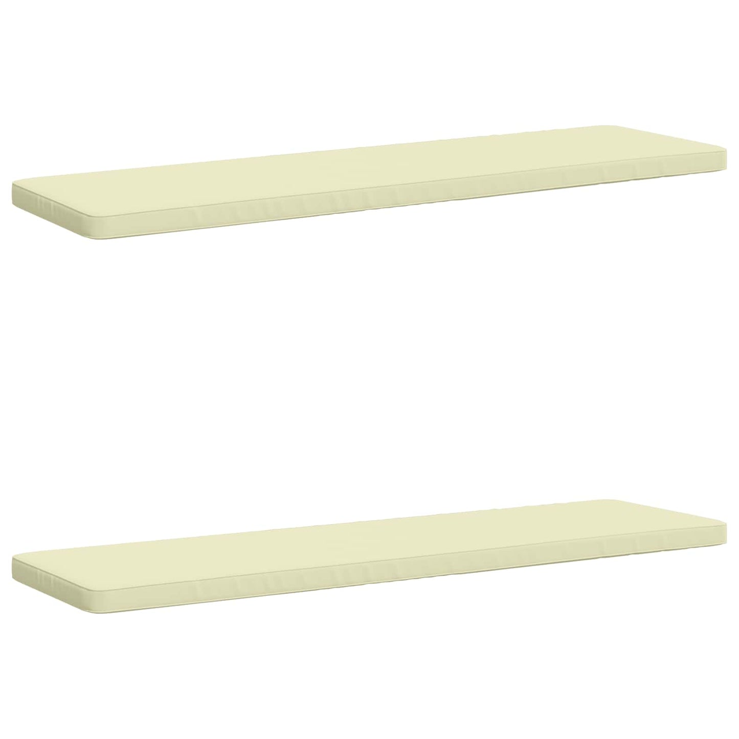 vidaXL 2-Piece Bench Cushions VUGHT 2 pcs 100% Polyester Cream
