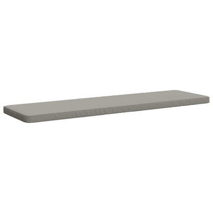 vidaXL 1-Piece Bench Cushion VUGHT 100% Polyester Grey 200 x 50 x 5 cm