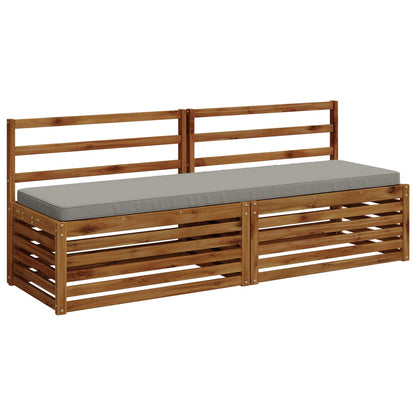 vidaXL 1-Piece Bench Cushion VUGHT 100% Polyester Grey 200 x 50 x 5 cm