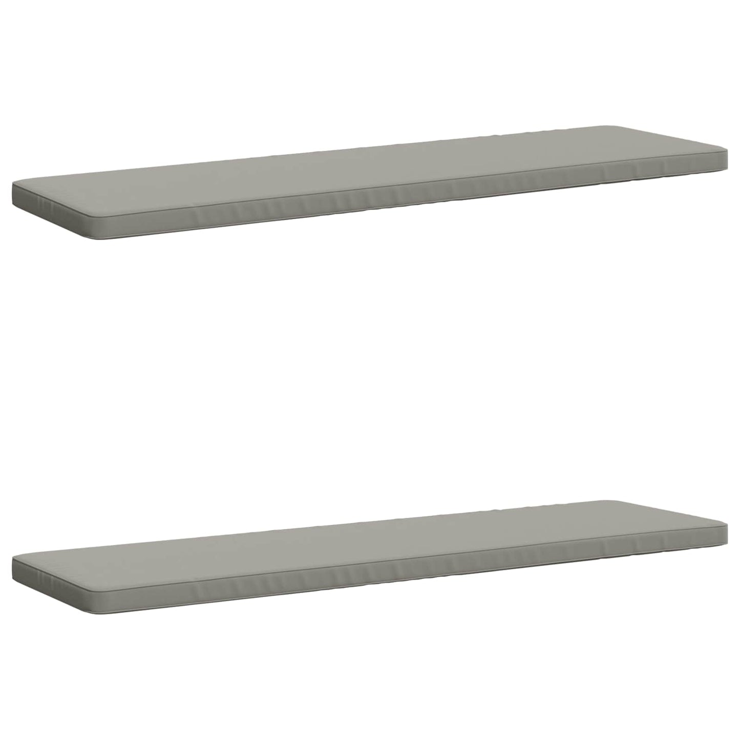 vidaXL 2-Piece Bench Cushions VUGHT 2 pcs 100% Polyester Grey