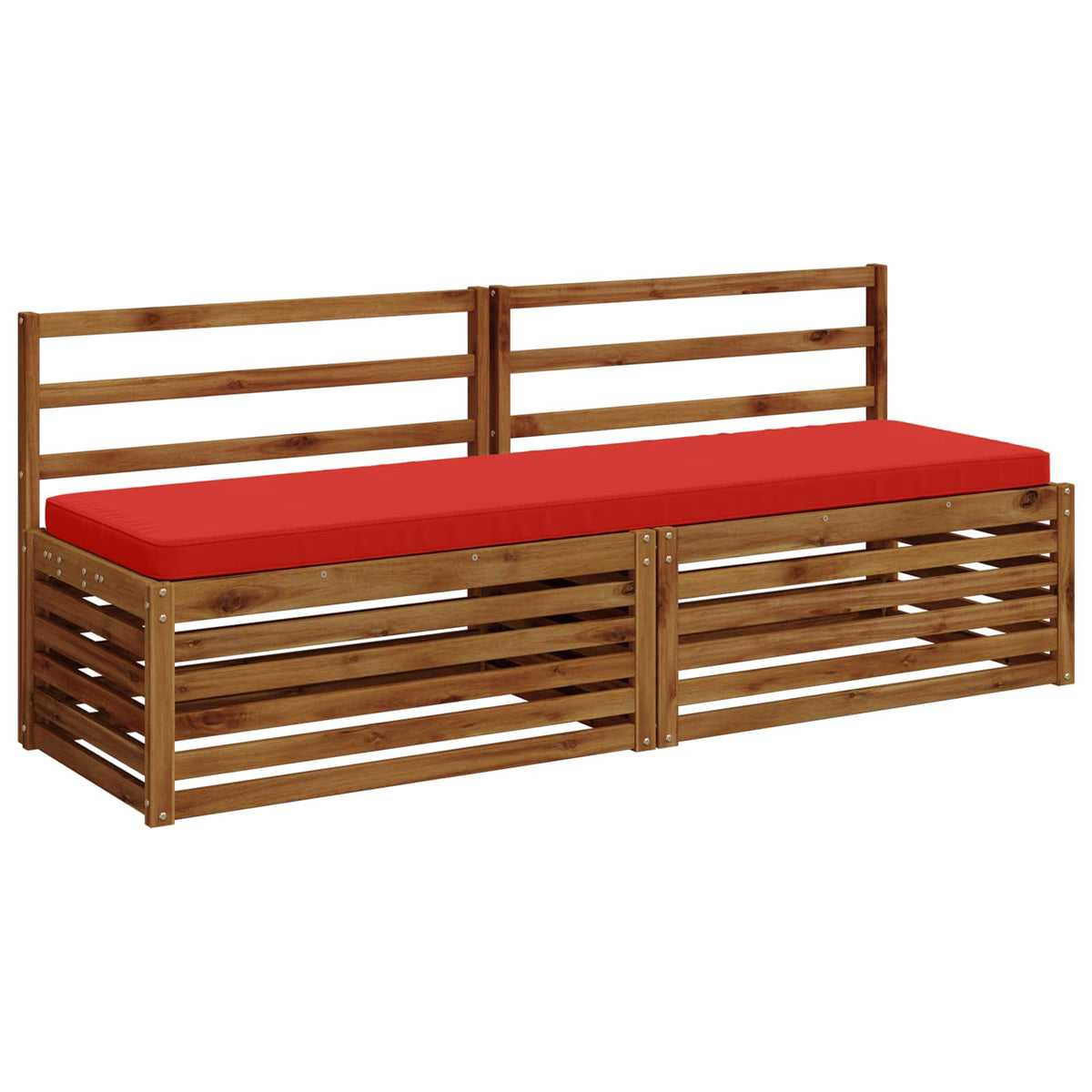 vidaXL 1-Piece Bench Cushion VUGHT 100% Polyester Red 200 x 50 x 5 cm