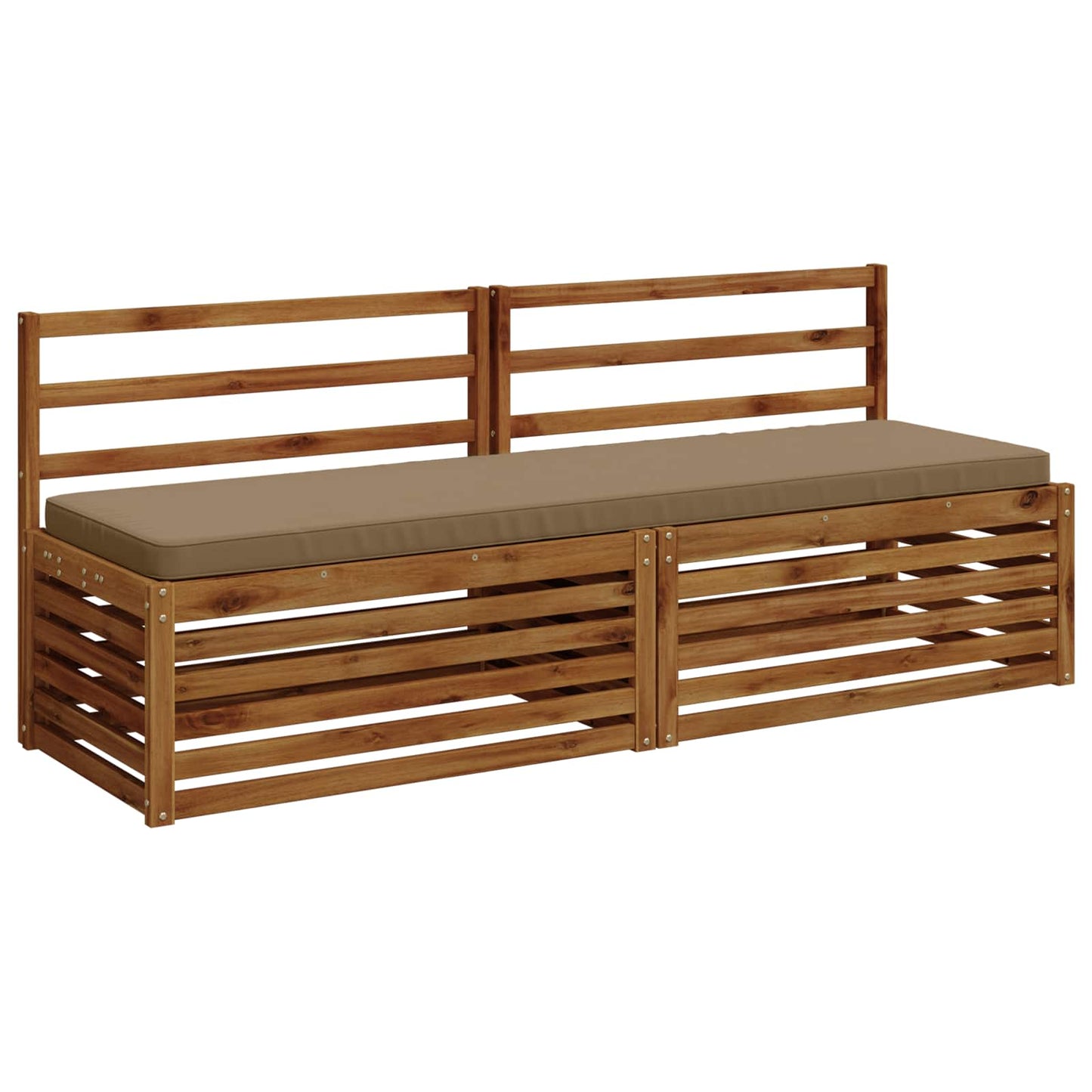 vidaXL 2-Piece Bench Cushions VUGHT 2 pcs 100% Polyester Taupe