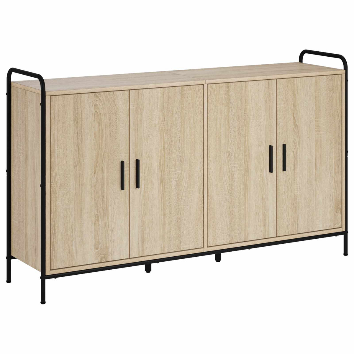 vidaXL Sideboard Sonoma Oak 135 x 33 x 81 cm Engineered Wood