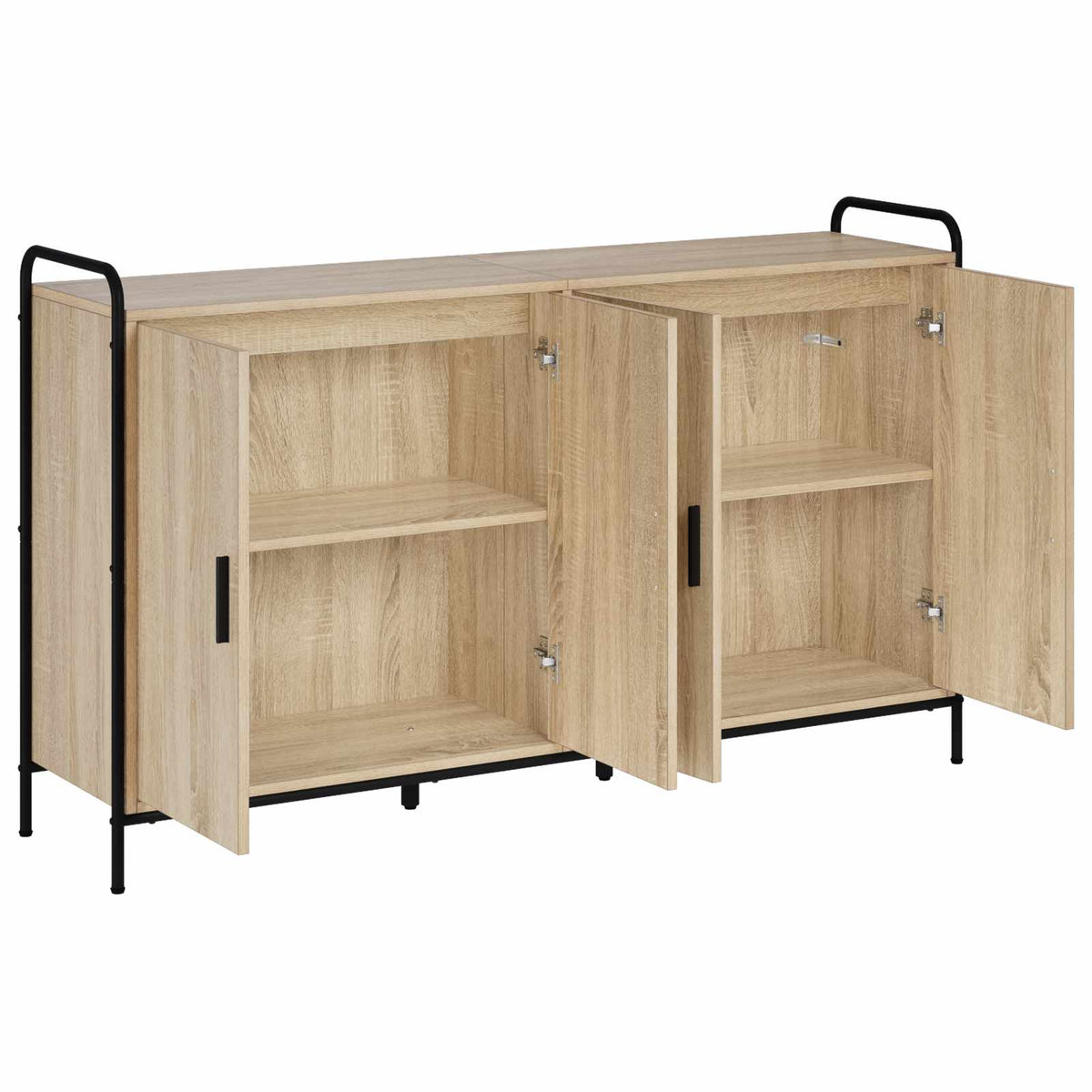 vidaXL Sideboard Sonoma Oak 135 x 33 x 81 cm Engineered Wood
