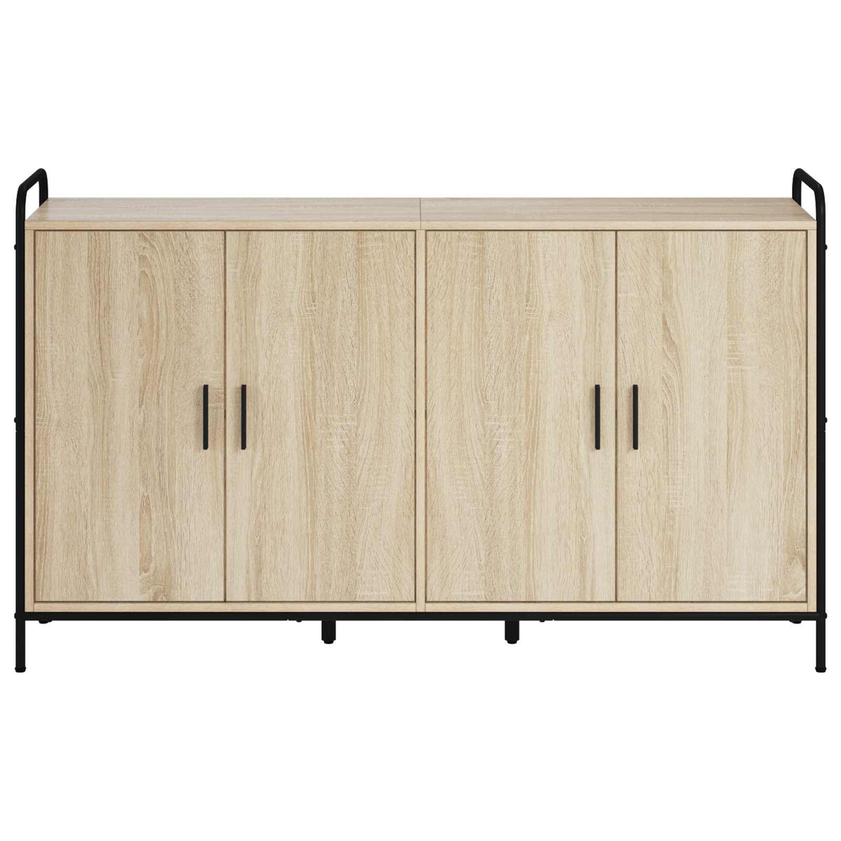 vidaXL Sideboard Sonoma Oak 135 x 33 x 81 cm Engineered Wood