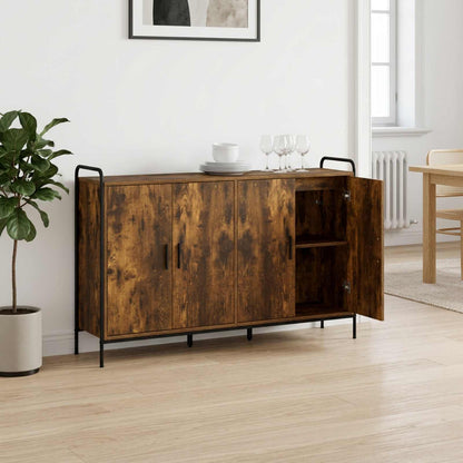vidaXL Sideboard Smoked Oak 135 x 33 x 81 cm Engineered Wood