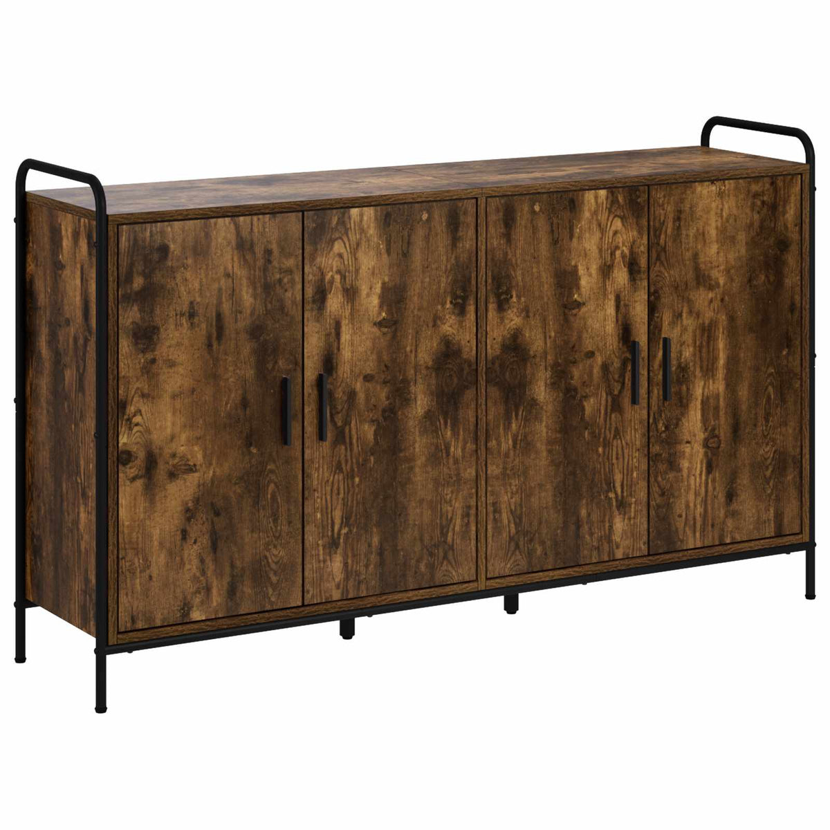 vidaXL Sideboard Smoked Oak 135 x 33 x 81 cm Engineered Wood