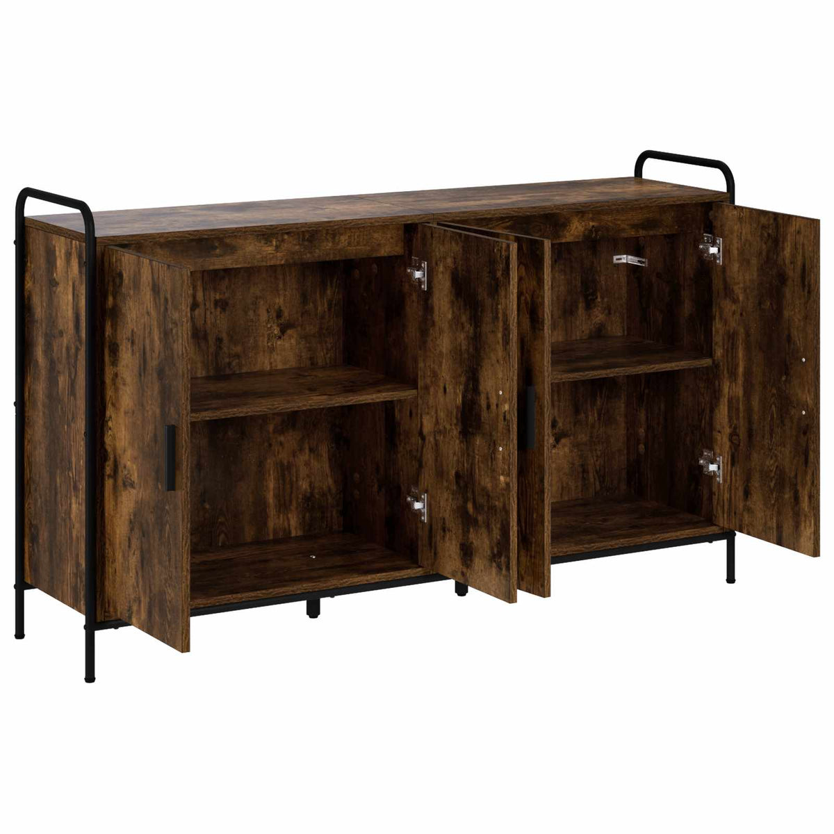 vidaXL Sideboard Smoked Oak 135 x 33 x 81 cm Engineered Wood